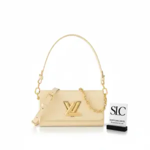 Epi Leather Twist West Shoulder Bag in Banana Yellow M24548