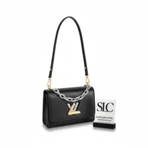 Epi Style Grained Leather Twist Lock Shoulder Bag MM M59411