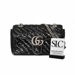 GG Marmont Small Quilted Sequin Shoulder Bag 443497