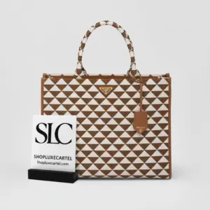 Geometric Symbole Print Embroidered Fabric Tote Handbag 1BA356
