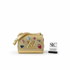 Gold Epi Leather Twist PM Flap Shoulder Bag M50332