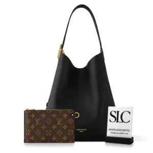 Grained Calfskin Leather Low Key Hobo Shoulder Bag M24856