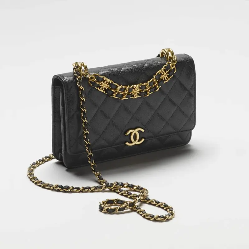 Grained-Calfskin-Quilted-Wallet-on-Chain-Crossbody-Bag-AP3019-Black-Grained-Calfskin-Quilted-Wallet-on-Chain-Crossbody-Bag-AP3019-Black-1.webp