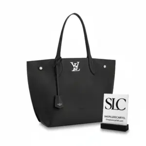 Grained Leather Lockme Cabas Go Tote Shoulder Bag M55028