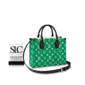 Green Monogram Jacquard Velvet Top Handle Tote Bag M46216