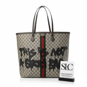 Hacker Project Graffiti Print Coated Canvas Large Tote 680127