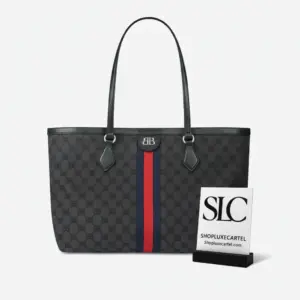 Hacker Project Monogram Print Medium Travel Tote Bag Black 680125