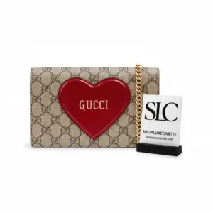 Heart Motif Valentine's Day Chain Crossbody Wallet Bag 648948