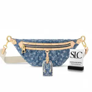 High Rise Monogram Denim Adjustable Waist Belt Bag M46837