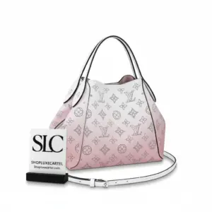 Hina PM Perforated Leather Gradient Pink Tote Bag M57858