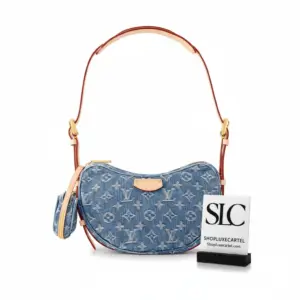 Hobo Style Monogram Denim Croissant MM Shoulder Bag M46856
