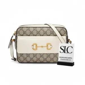 Horsebit 1955 Small Canvas Shoulder Bag with Strap 645454