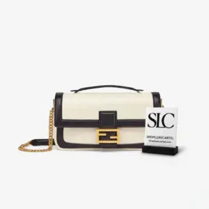 Iconic Baguette Style Chain Shoulder Bag in Nappa Leather 8BR783