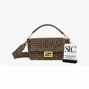 Iconic Baguette Woven Jacquard Fabric Shoulder Bag 8BR600