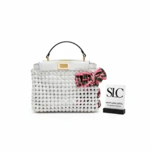 Iconic Mini Interlaced Leather Top Handle Satchel Bag 8BN244