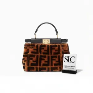 Iconic Mini Top Handle Satchel in Brown Sheepskin 8BN244