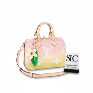 Iconic Monogram Print Speedy 25 Boston Travel Bag M45722 M45724