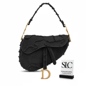 Iconic Shape Saddle Shoulder Bag with Camouflage Embroidery M0446