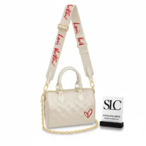 Ivory Speedy 22 Boston Style Bag with Shoulder Strap M58631