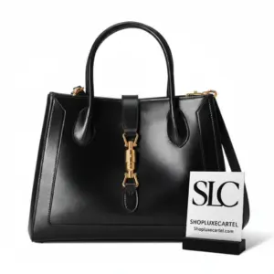 Jackie 1961 Medium Shoulder Tote Bag in Black Leather 649016