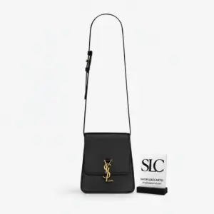 Kaia North South Smooth Leather Crossbody Satchel Bag 668809