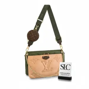 Khaki Beige Econyl Maxi Multi-Pouch Crossbody Accessories Bag M58977