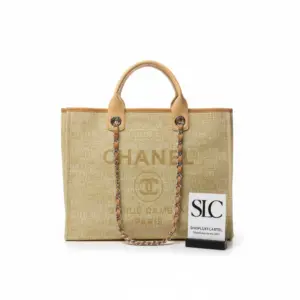 Large Canvas Shopping Tote Bag in Apricot Gold A66941