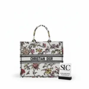 Large Carryall Tote with Multicolor Jardin Botanique Embroidery