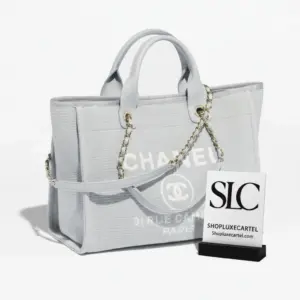 Large Deauville Shopping Tote Bag in Grey Mixed Fibers AS3351