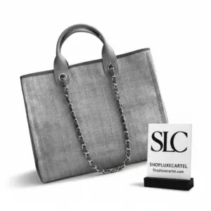 Large Deauville Style Canvas Shopping Tote Bag A66941