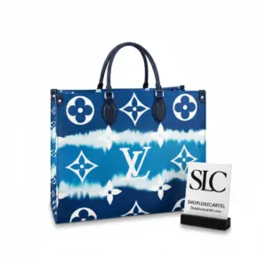 Large Escale Print Onthego GM Travel Tote Bag Blue M45120