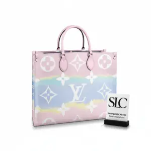 Large Gradient Print Summer Travel Tote Bag Pink M45119