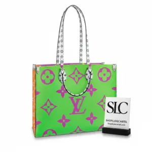Large Monogram Print Onthego Shopping Tote Bag Green M45570