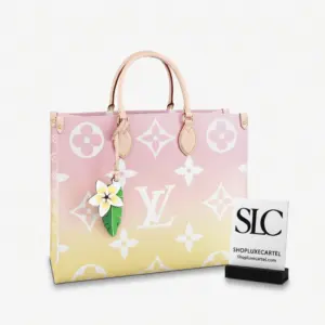 Large Monogram Print Travel Tote Shoulder Bag Pink M57461