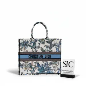 Large Toile De Jouy Mexico Embroidery Book Tote M1286