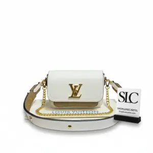 Lockme Tender Crossbody Shoulder Bag in Quartz White M59733