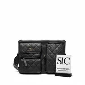 Luxe Quilted Caviar Lambskin Travel Case with Accessories AP1054