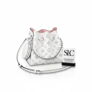 Mahina Perforated Leather Bucket Bag with Drawstring Pouch M58480