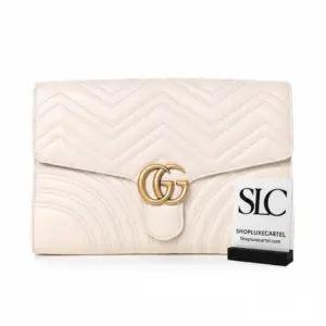 Marmont Matelassé Chevron Leather Envelope Clutch Bag 498079