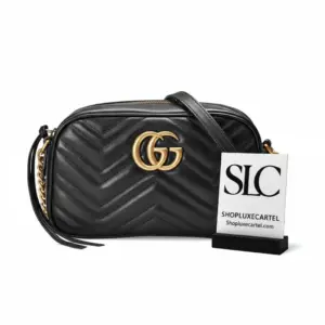 Marmont Matelassé Quilted Chevron Camera Shoulder Bag 447632