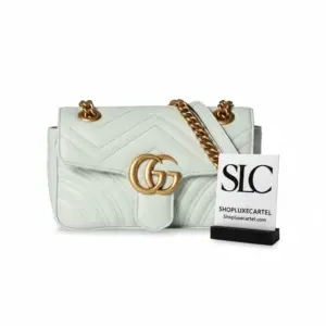 Marmont Matelasse Quilted Mini Shoulder Bag Pale Green 446744