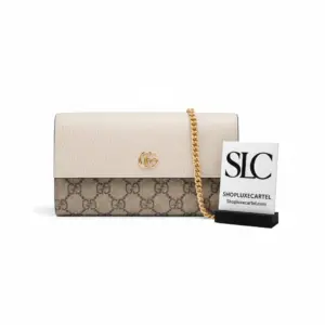 Matelassé Chevron Quilted Leather Chain Wallet Bag 546585