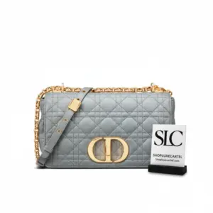 Medium Caro Quilted Shoulder Bag Supple Cannage Calfskin M9242