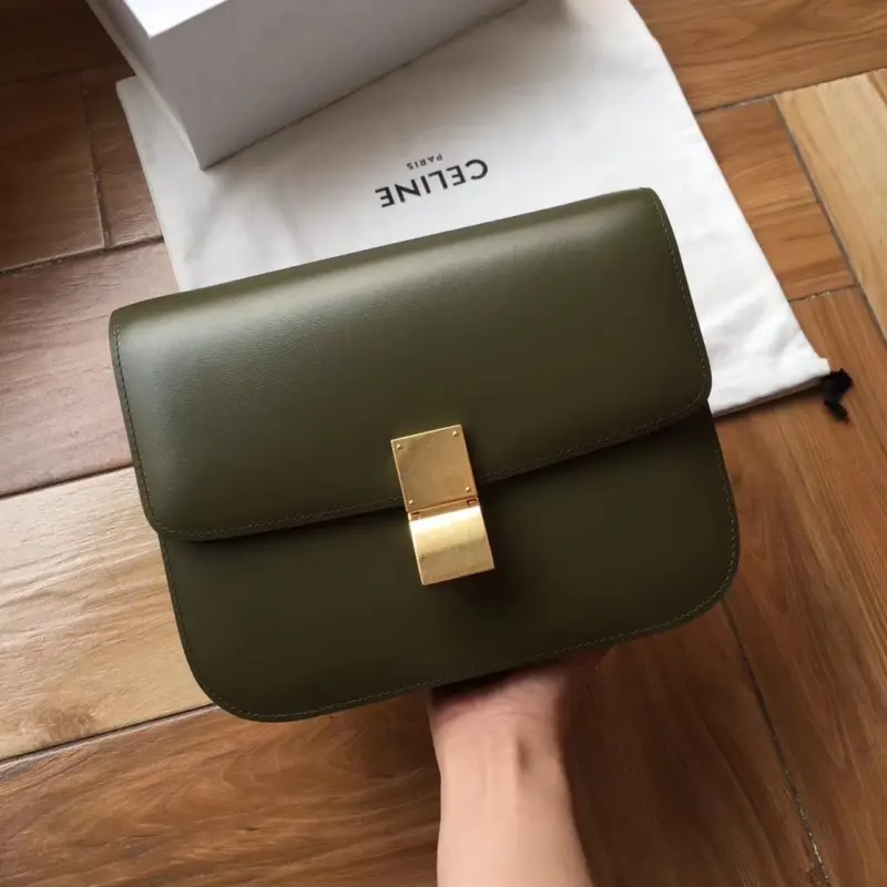 Medium-Classic-Shoulder-Bag-in-Polished-Box-Calfskin-189173-Army-Green-Medium-Classic-Shoulder-Bag-in-Polished-Box-Calfskin-189173-Army-Green-2.webp