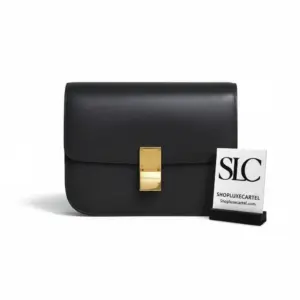 Medium Classic Shoulder Bag in Polished Box Calfskin 189173
