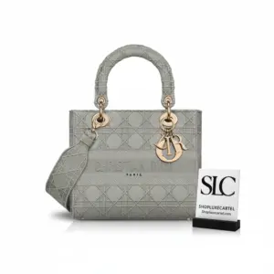 Medium Lady D-Lite Top Handle Cannage Embroidery Bag M0565