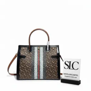 Medium Monogram Stripe Top Handle E-canvas Title Bag 80216991