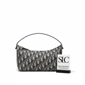 Medium Nomad Travel Pouch in Blue Oblique Embroidery S5554