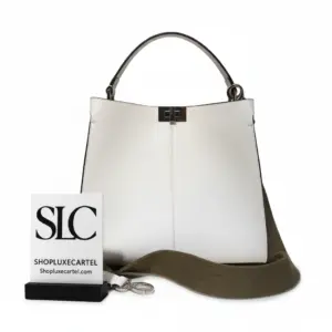 Medium Peekaboo X-Lite Top Handle Calfskin Satchel Bag 8BN310