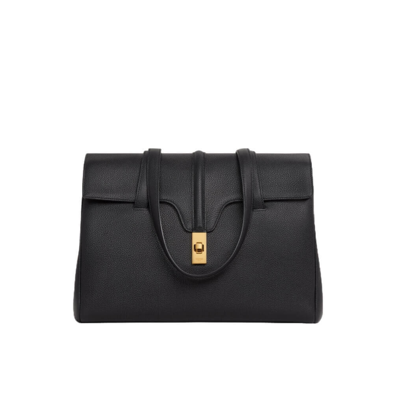 Medium-Soft-16-Satchel-Bag-in-Grained-Calfskin-195543-Black-Medium-Soft-16-Satchel-Bag-in-Grained-Calfskin-195543-Black-1.webp